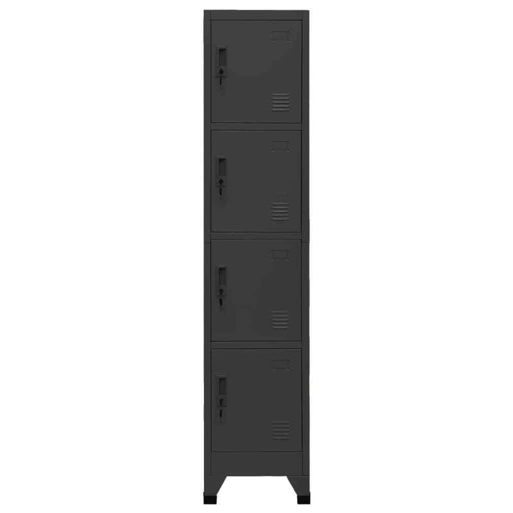 Locker Cabinet Anthracite 15x17.7x70.9 Steel