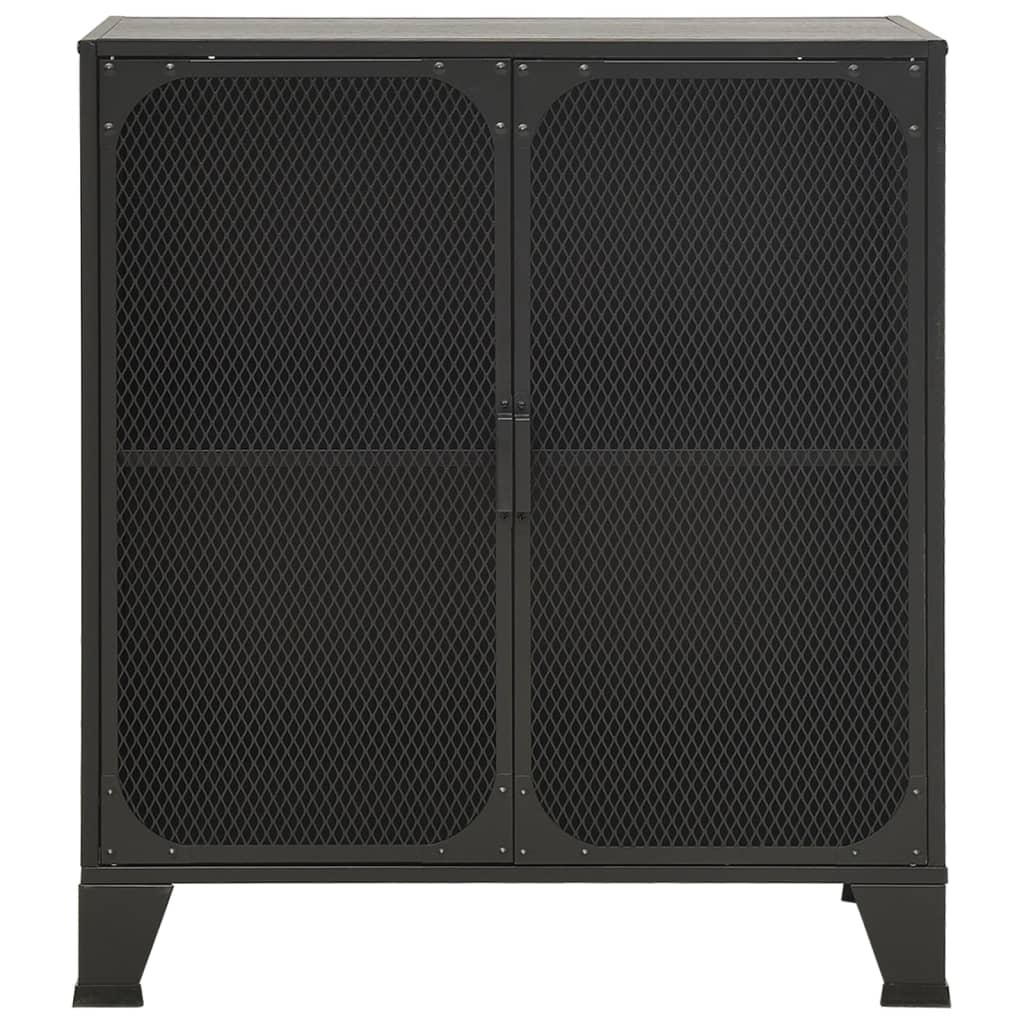 Storage Cabinets 2 pcs Gray 28.3x14.2x32.3 Metal and MDF