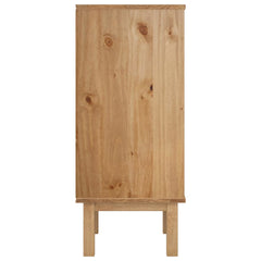 Solid Pine Drawer Cabinet OTTA Brown & White 30.1x15.6x35.4