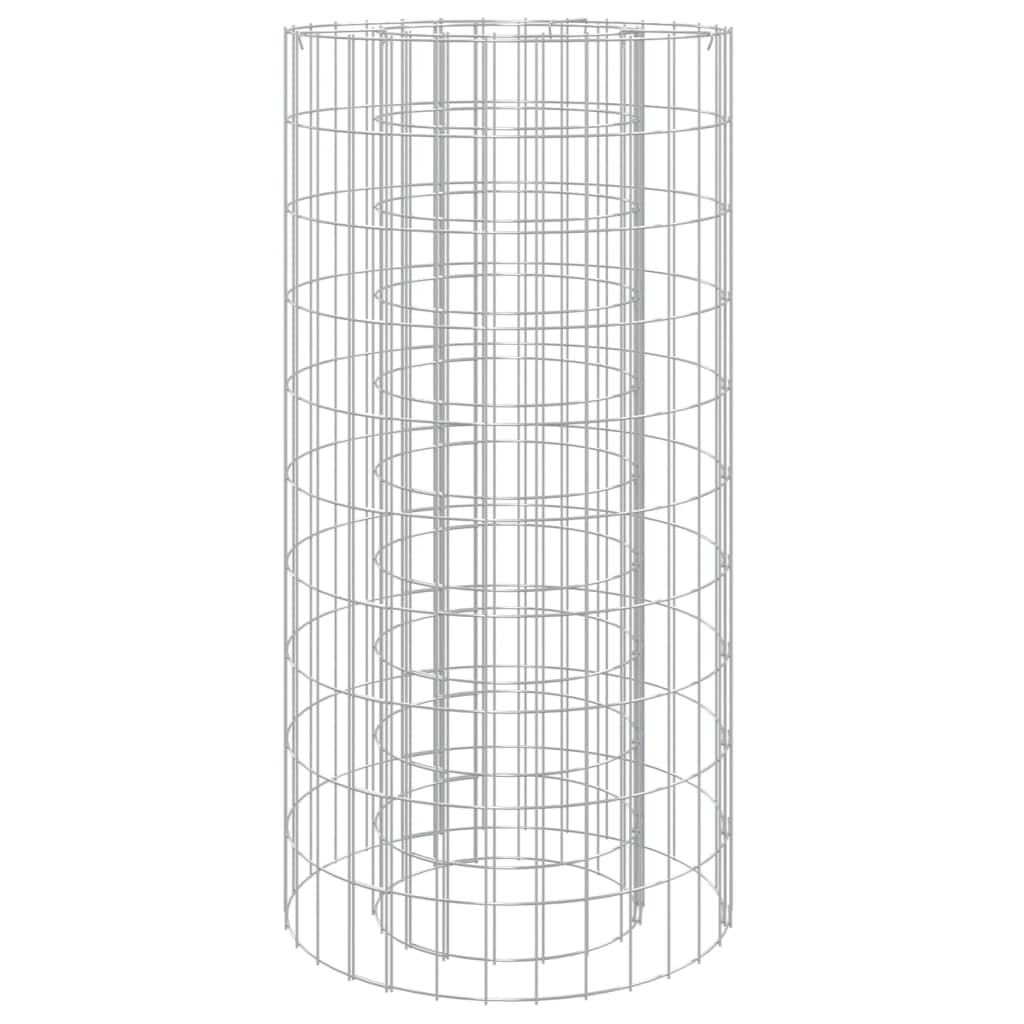 19.7" Gabion Fire Pit – Galvanized Iron for Durable Outdoor Heating