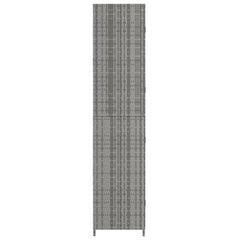 Garden Storage Cabinet Gray 23.2x15.7x70.9 Poly Rattan