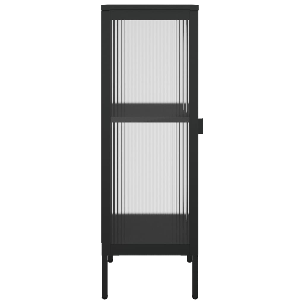 Sideboard Black 15.7x13.8x41.3 Glass and Steel