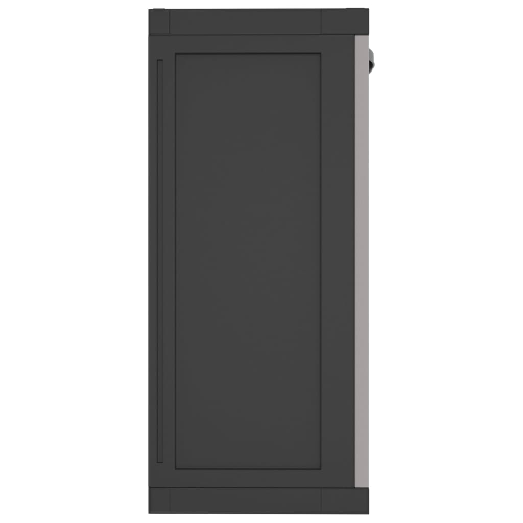 Outdoor Storage Cabinet Gray and Black 25.6x14.6x33.5 PP