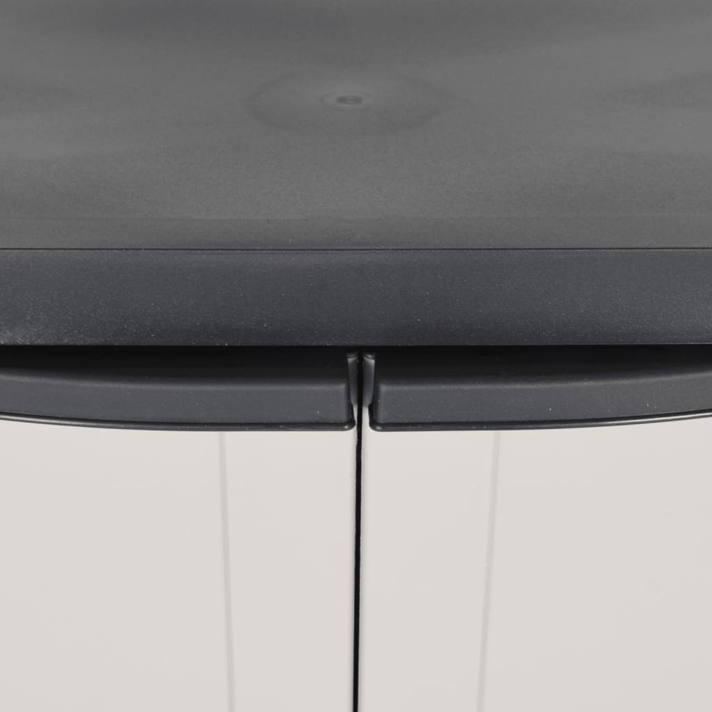 Outdoor Storage Cabinet Gray and Black 25.6x14.6x33.5 PP