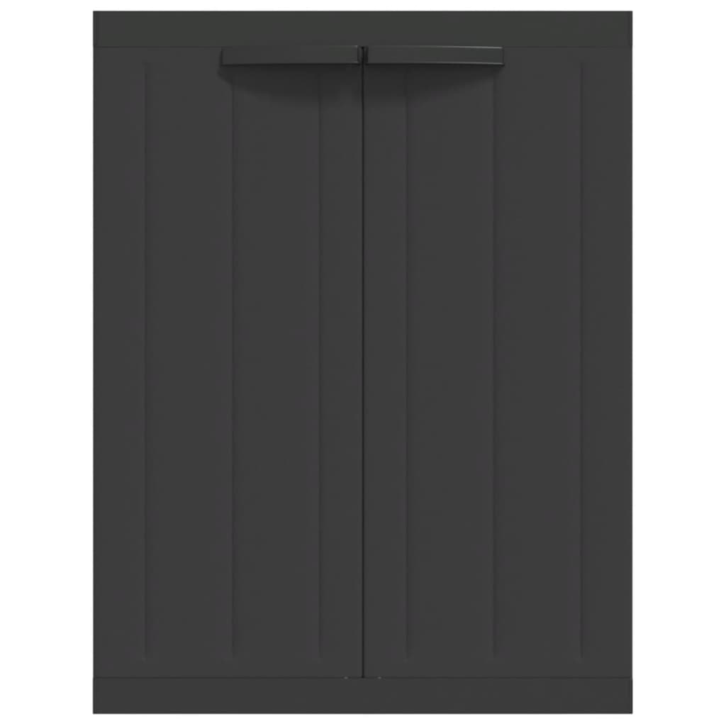 Outdoor Storage Cabinet Black 25.6x14.6x33.5 PP
