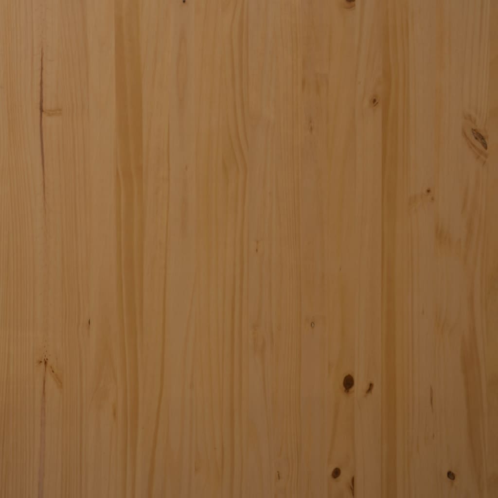 Rolling Cabinet with Drawers MOSS Honey Brown Solid Pinewood