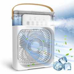 Portable Electric Fan 3-in-1 Small Cooler for Air Conditioning Humidifier Air Conditioning