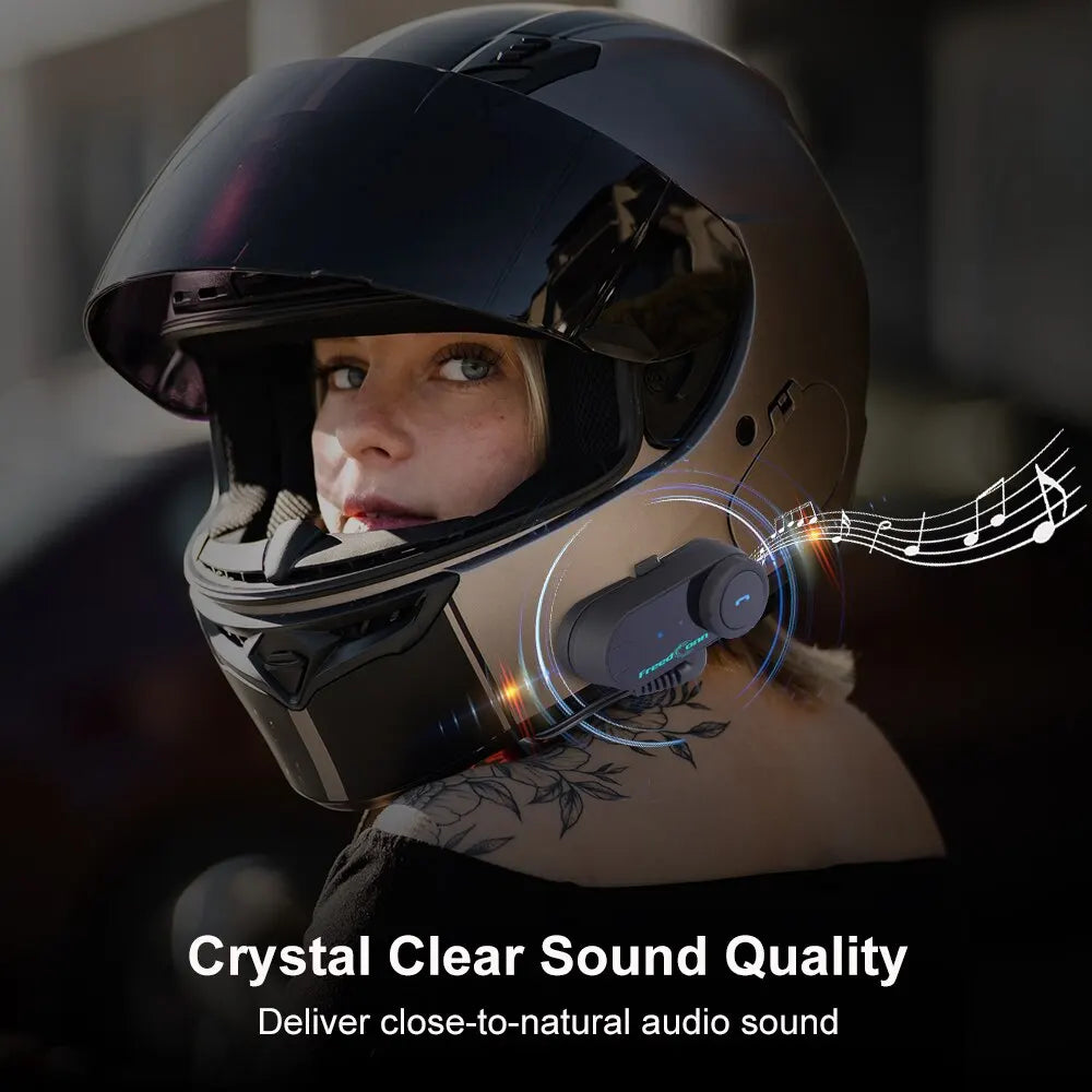 T Com VB Motorcycle Helmet Headset Bluetooth Stereo Intercom Call Wireless Communication Interphone