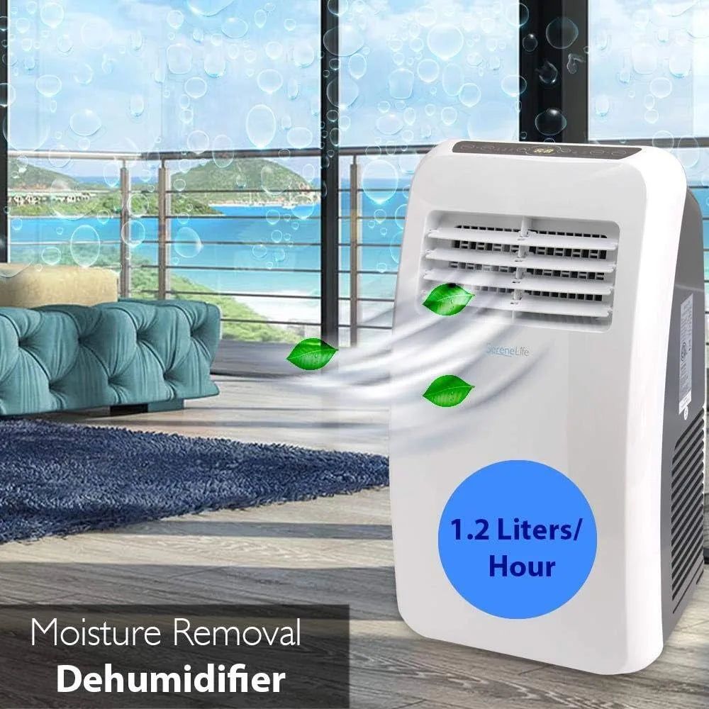 3-in-1 Portable Air Conditioner 8,000 BTU with Built-in Dehumidifier Fan Remote Control Complete Window Mount Exhaust Kit