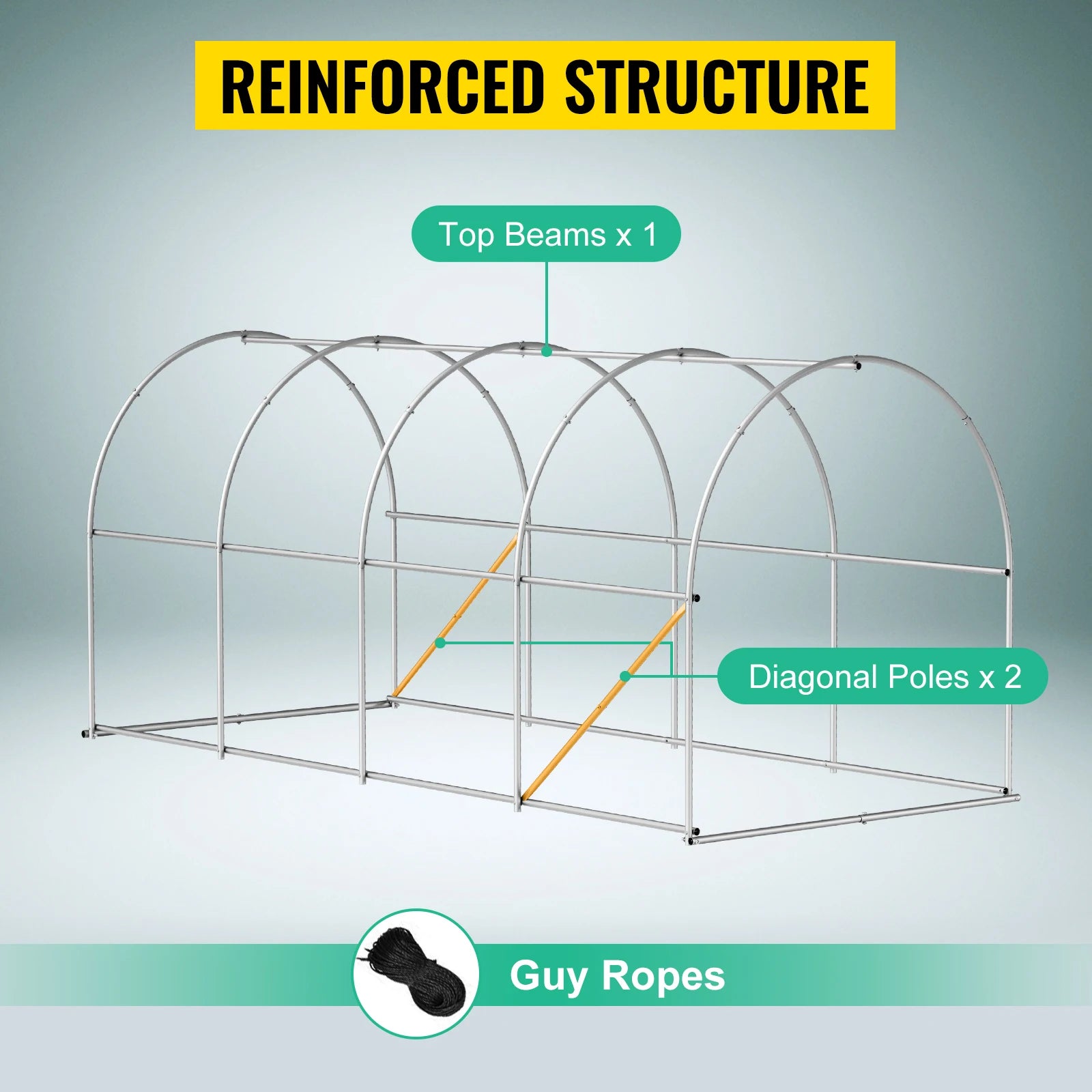 Walk-in Tunnel Greenhouse Galvanized Frame Waterproof Cover Greenhouses Cold Frames