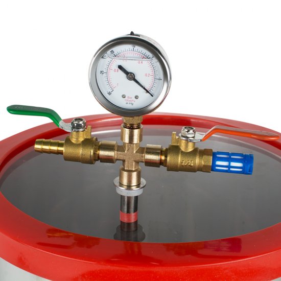 5 Gallon Stainless Steel Vacuum Degassing Chamber Silicone Kit w/3 CFM Pump Hose