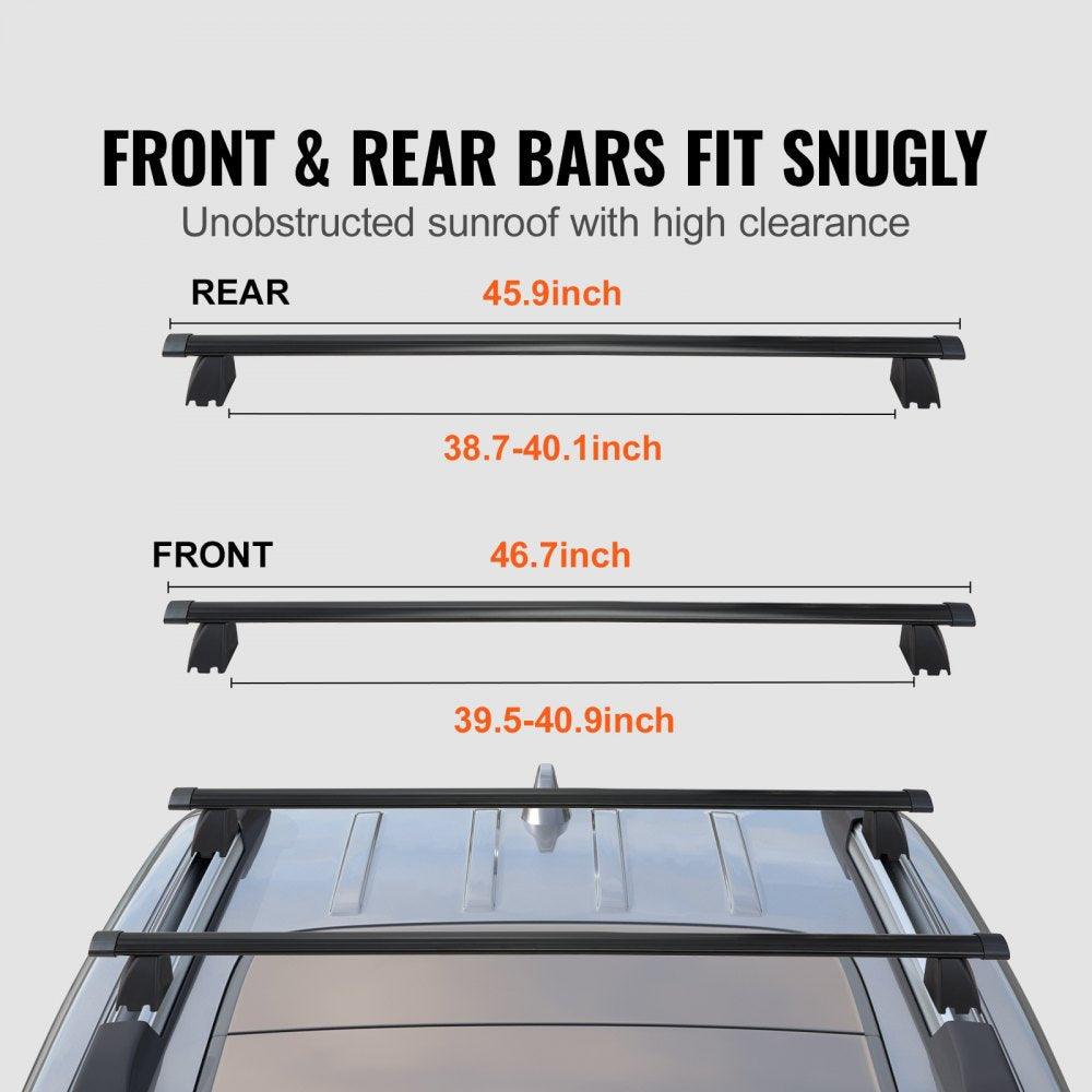 Roof Rack Cross Bars, Compatible with 2011-2021 Jeep Grand Cherokee with Grooved Side Rails, 200lbs Load Capacity, Aluminum Crossbars with Locks, for Rooftop Cargo Carrier Bag Luggage Kayak Bike