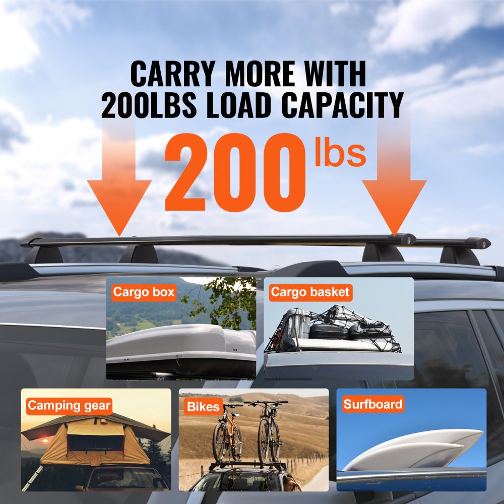 Roof Rack Cross Bars, Compatible with 2011-2021 Jeep Grand Cherokee with Grooved Side Rails, 200lbs Load Capacity, Aluminum Crossbars with Locks, for Rooftop Cargo Carrier Bag Luggage Kayak Bike