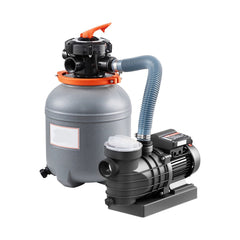 12 in Sand Filter Pump for Above Ground Swimming Pools 1/3 HP 2650 GPH Flow Rate