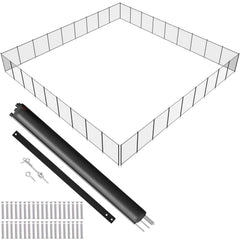 Pool Fence, 4 x 108 FT Pool Fences for Inground Pools, Removable Child Safety Pool Fencing, Easy DIY Installation Swimming Pool Fence, 340gms Teslin PVC Pool Fence Mesh Protects Kids and Pets