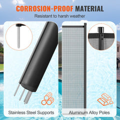 4 x 48ft Pool Fence for In-ground Pool, Removable Child Safety Pool Fence, Easy DIY Installation