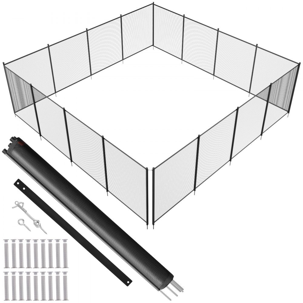 4 x 48ft Pool Fence for In-ground Pool, Removable Child Safety Pool Fence, Easy DIY Installation
