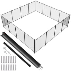 4 x 48ft Pool Fence for In-ground Pool, Removable Child Safety Pool Fence, Easy DIY Installation