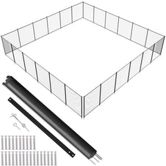 Pool Fence, 4 x 72 FT Pool Fences for Inground Pools, Removable Child Safety Pool Fencing, Easy DIY Installation Swimming Pool Fence, 340gms Teslin PVC Pool Fence Mesh Protects Kids and Pets