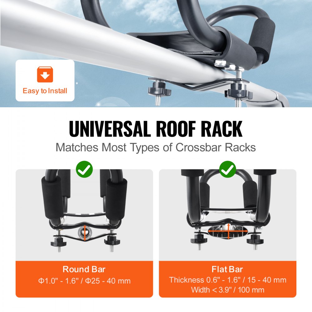 Kayak Roof Rack 2 Pairs Soft Roof Rack Carrier for kayak SurfBoard Car SUV