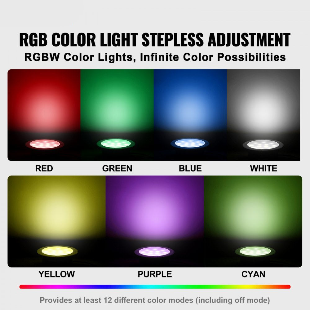 120V AC LED Pool Light, 10in 40W, RGBW Color Changing Inground Swimming Pool Spa Light Underwater, with 100 FT Cord Remote Control, Fit for 10 in Large Wet Niches, IP68 & Tested to UL Standards