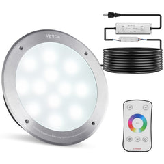 120V AC LED Pool Light, 10in 40W, RGBW Color Changing Inground Swimming Pool Spa Light Underwater, with 100 FT Cord Remote Control, Fit for 10 in Large Wet Niches, IP68 & Tested to UL Standards