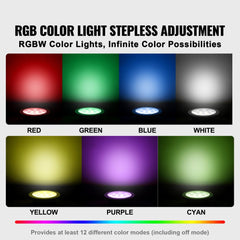120V AC LED Pool Light, 10 Inch 40W, RGBW Color Changing Inground Swimming Pool Spa Light Underwater, with 50 FT Cord Remote Control, Fit for 10in Large Wet Niches