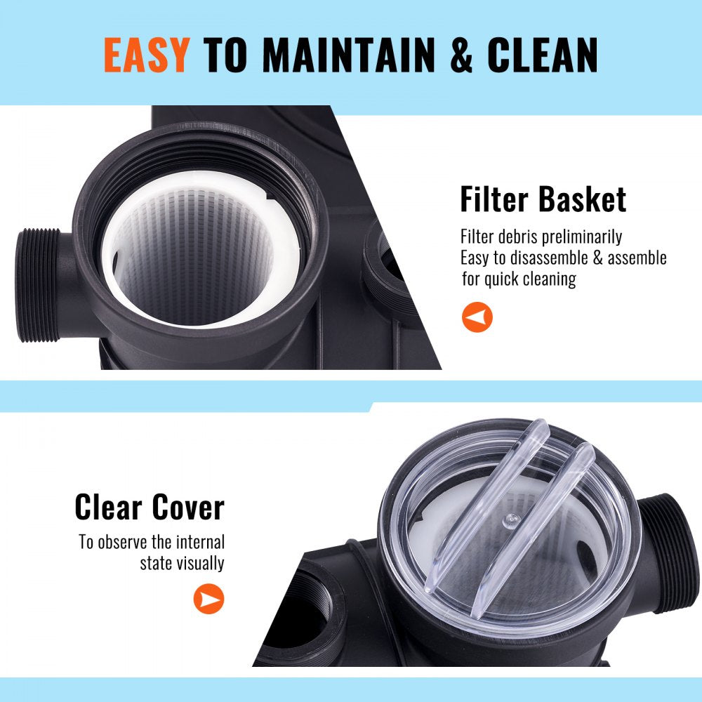 Sand Filter Pump for Above Ground Pools, 16-inch, 3500 GPH, 1 HP Swimming Pool Pumps System & Filters Combo Set with 6-Way Multi-Port Valve and Strainer Basket