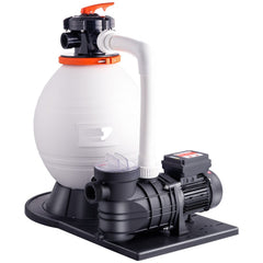 Sand Filter Pump for Above Ground Pools, 16-inch, 3500 GPH, 1 HP Swimming Pool Pumps System & Filters Combo Set with 6-Way Multi-Port Valve and Strainer Basket