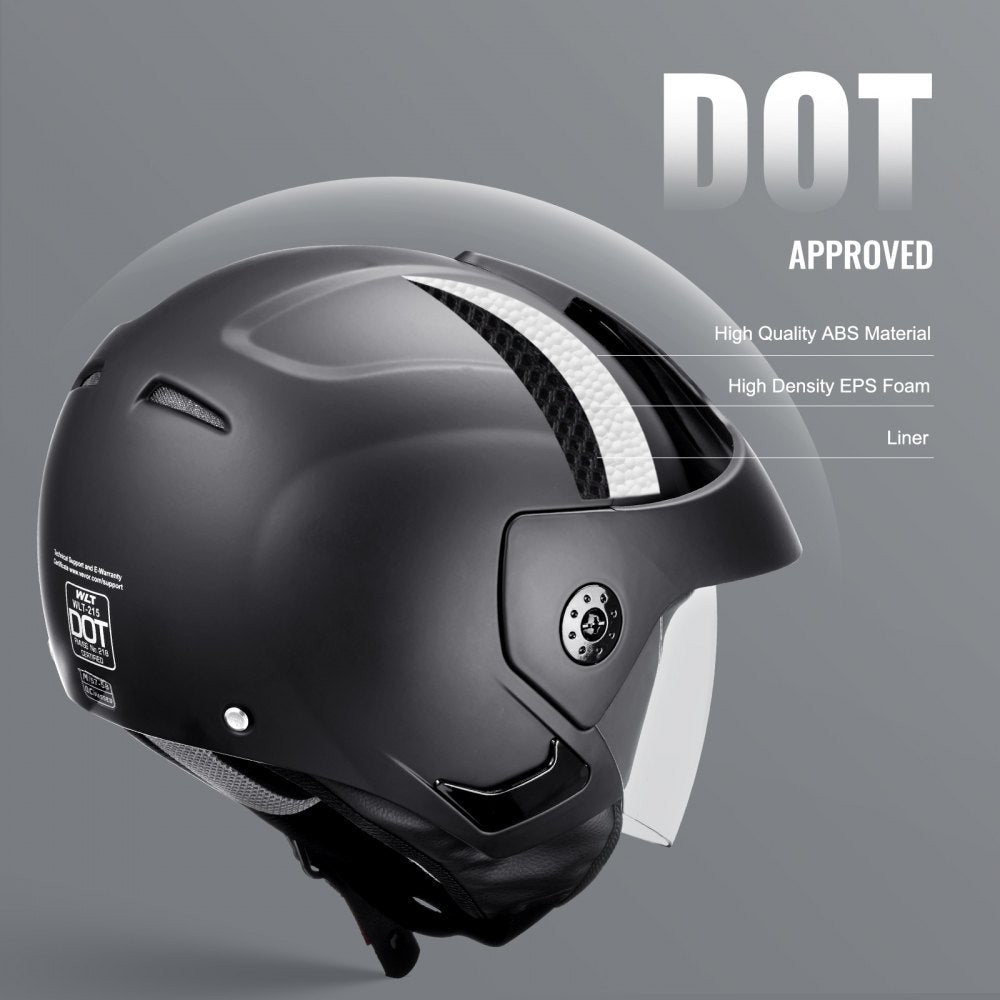3/4-Face Motorcycle Helmet Motocross Helmet with Bluetooth Communication