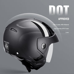3/4-Face Motorcycle Helmet Motocross Helmet with Bluetooth Communication