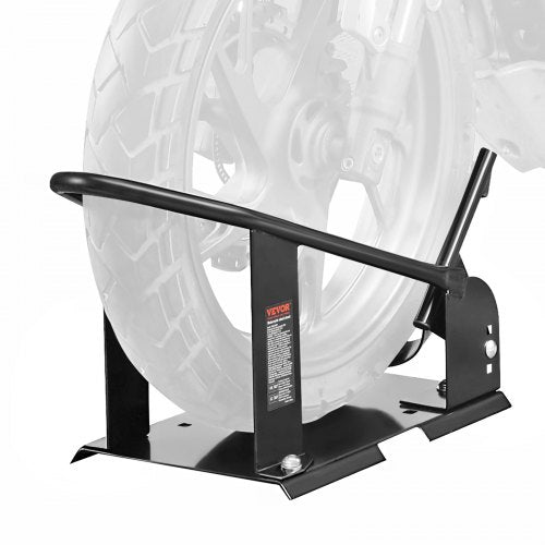 Motorcycle Wheel Chock, 1800 lbs Capacity Wheel Cradle Holder, Heavy-duty Steel Motorcycle Front Wheel Stand with 3 Adjustable Holes, For 15"-21" Off-Road Motorcycles, Standard Motorcycles
