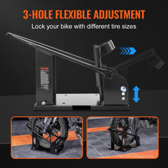 Motorcycle Wheel Chock, 1800 lbs Capacity Wheel Cradle Holder, Heavy-duty Steel Motorcycle Front Wheel Stand with 3 Adjustable Holes, For 15"-21" Off-Road Motorcycles, Standard Motorcycles