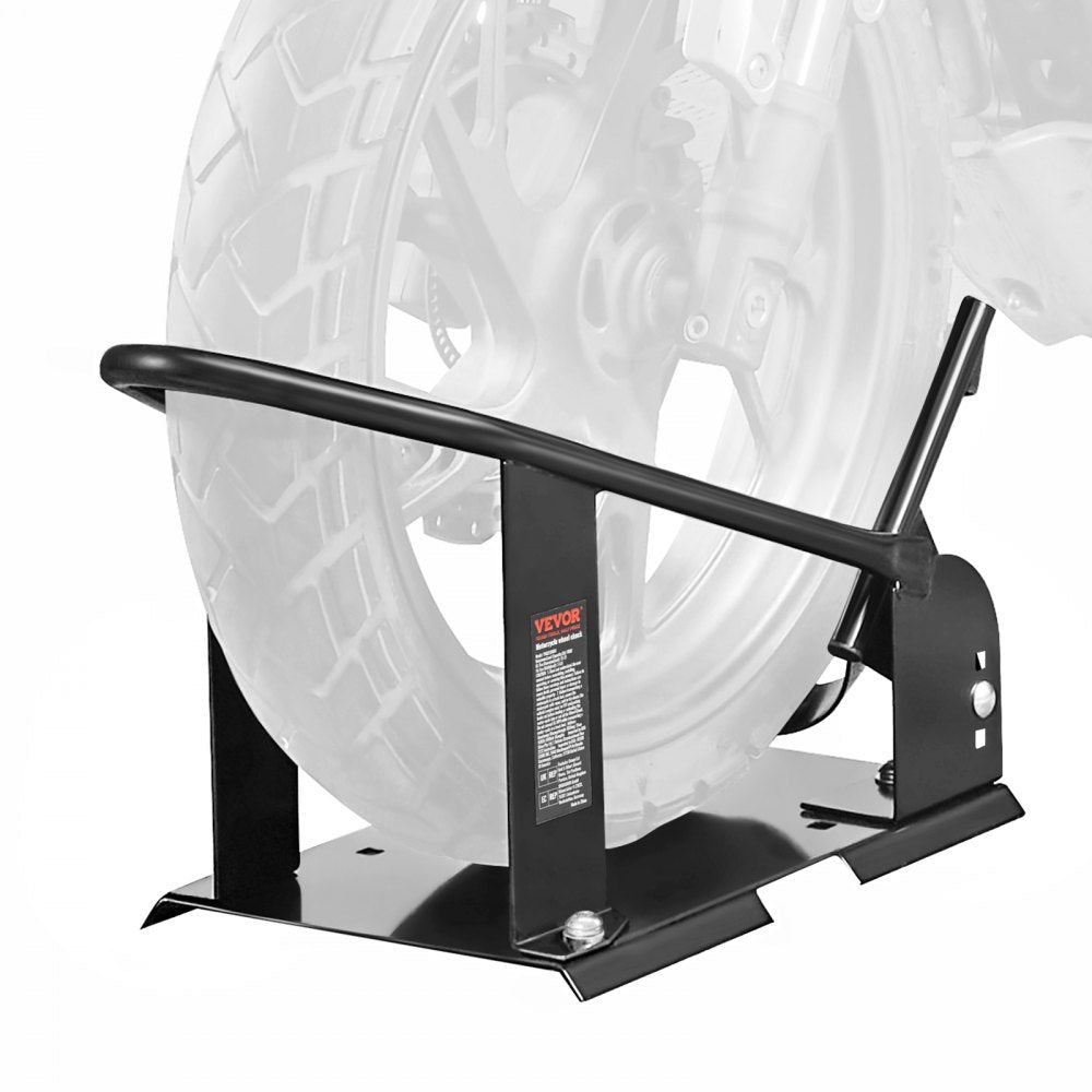Motorcycle Wheel Chock, 1800 lbs Capacity Wheel Cradle Holder, Heavy-duty Steel Motorcycle Front Wheel Stand with 3 Adjustable Holes, For 15"-21" Off-Road Motorcycles, Standard Motorcycles