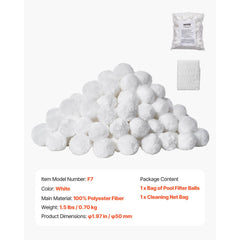 Pool Filter Balls for Sand Filter Pump 1.5 lbs Reusable for Swimming Pool