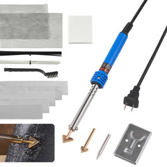 Plastic Welding Kit, 100W Plastic Welder Soldering Iron Gun, Car Bumper Repair Kit with 2 Welding Tips, 1 Soldering Tip, 20 Plastic Welding Rods for Kayak/Toys/Plastic Crack/Electronics Repair