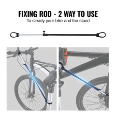 Bike Repair Stand, 66 lbs Heavy-duty Aluminum Bicycle Repair Stand, Adjustable Height Bike Maintenance Workstand with Magnetic Tool Tray Telescopic Arm, Foldable Bike Work Stand