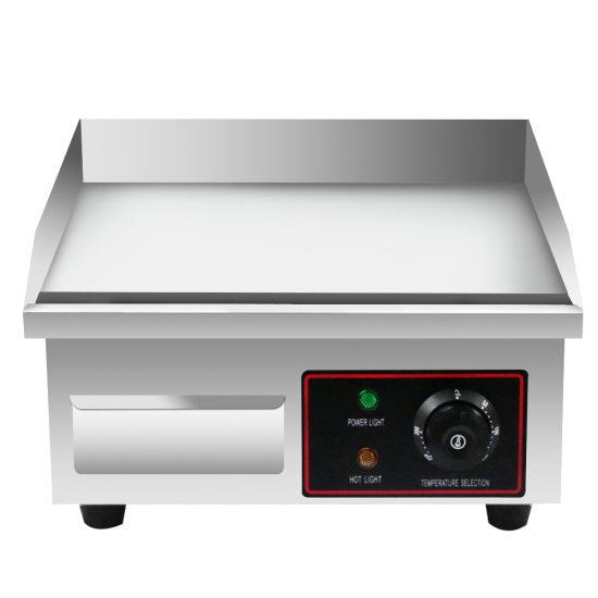 110V 15" Commercial Electric Countertop Flat Top Griddle 1500W Counter Thermostatic Control