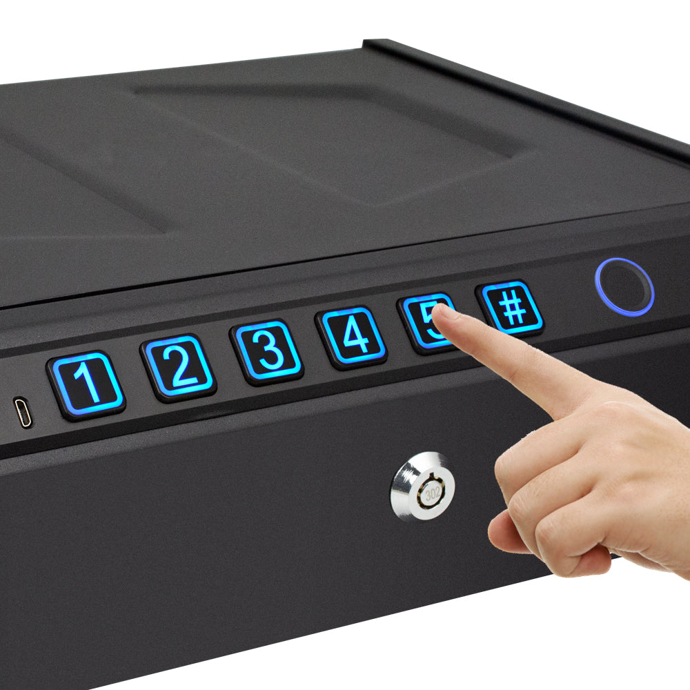 Gun Safes for Pistols Handgun Fingerprint Digital Keypad for Home Car