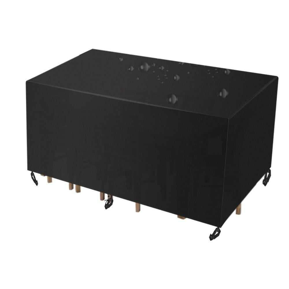 Protect Your Outdoor Furniture with Waterproof Patio Table Cover - Wind, Rain, and Dust-Proof for 98"L x 78"W x 32"H Furniture Set - FDA Approved and UV Resistant - Black