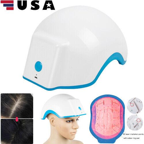 Laser Hair Growth Therapy Helmet - Regrow Your Hair with 80 Point Treatment Cap for Alopecia and Hair Loss