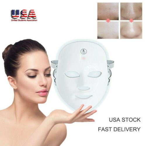 Light Therapy Facial Mask Photon - 7 Colors LED for Skin Rejuvenation, Anti-Wrinkles, Anti-Aging, and Beauty - Face and Neck Mask
