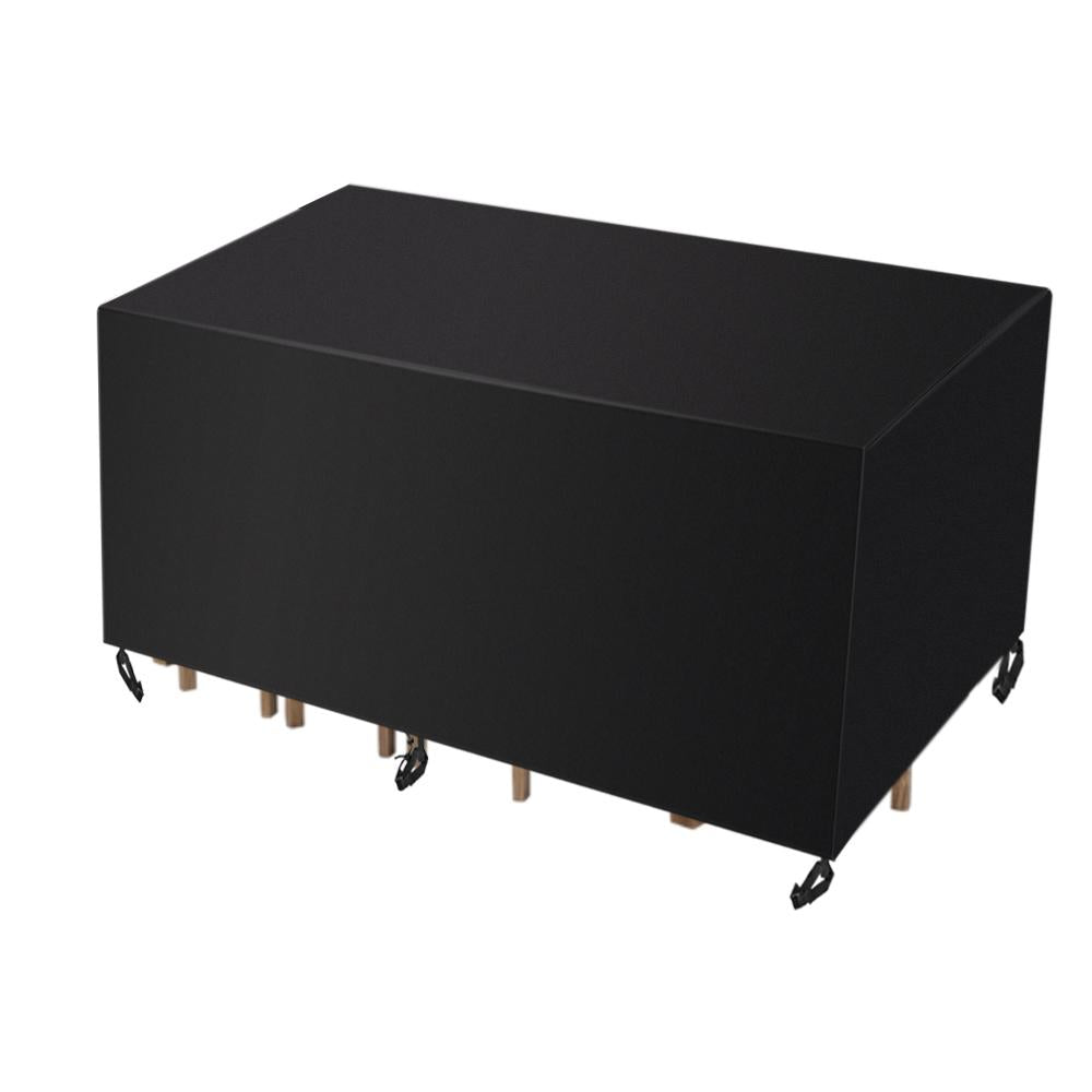 Protect Your Outdoor Furniture with Waterproof Patio Table Cover - Wind, Rain, and Dust-Proof for 98"L x 78"W x 32"H Furniture Set - FDA Approved and UV Resistant - Black